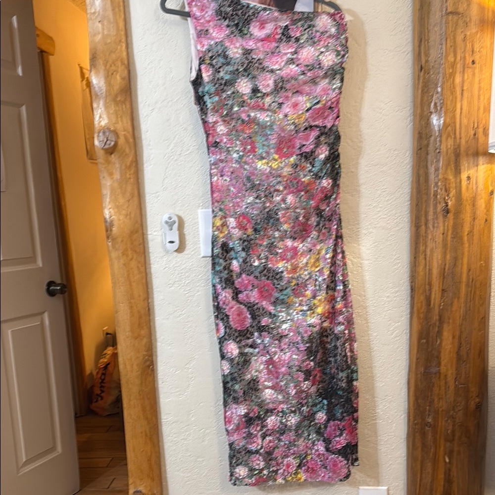 Steve Madden One Shoulder Pink Floral Dress